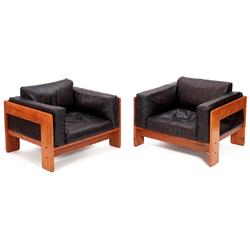 Afra and  Tobia Scarpa Bastiano chairs, pair