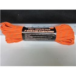 New 7 Strand Paracord 550lb / 100ft reflective / perfect for tents , tarps ,