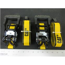 2 New CAT Ratchet Straps 1-1/2" x 16ft 3000lb break strength