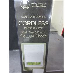 Cordless Honeycomb Cellular Shade / cell size 3/8" / 45 x 64 long / white