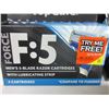 Image 3 : 3 Boxes Force F:5 Men's 5 Blade Razor Cartridges with Lube Strip / 4 per box