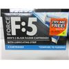 Image 2 : 3 Boxes Force F:5 Men's 5 Blade Razor Cartridges with Lube Strip / 4 per box