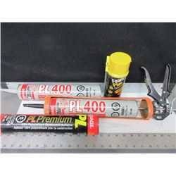 Contractor Bundle / sub-floor PL-400 / Premium PL Adhesive / Calking Gun