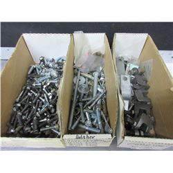 3 Boxes of Assorted Nuts/Bolts/Anchors / washers and more