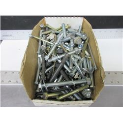 Box full of Large Carrige Bolts 4 , 5 & 6" / anchors / washers and more