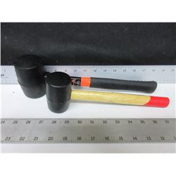 2 New Rubber Mallets / 16oz & 8oz