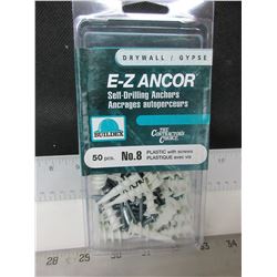 New E-Z Anchor Drywall Anchor # 8  / 50 pieces with screws