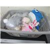 Image 1 : New Laundry Basket full of New Stuffed Animals / bunny's,monkey,shark