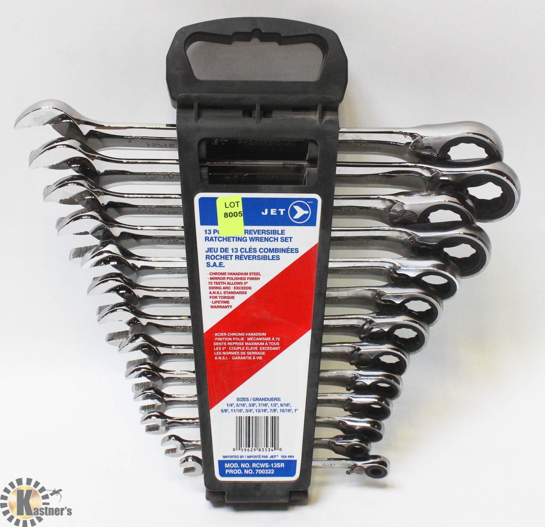 JET 13 PIECE SAE REVERSIBLE RATCHETING WRENCH SET