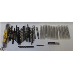 FLAT OF ASSORTED JOBBER DRILL BITS & TAPS