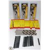 Image 1 : FLAT OF ASSORTED SIZE JOBBER DRILL BITS, HD STEEL