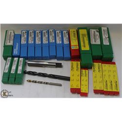 FLAT OF ASSORTED SIZE JOBBER DRILL BITS & ASSORTED