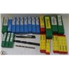 Image 1 : FLAT OF ASSORTED SIZE JOBBER DRILL BITS & ASSORTED