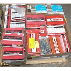 3 BOXES OF ASSORTED RED HEAD CONCRETE ANCHORS