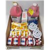 Image 1 : FLAT OF ASSORTED ADHESIVES, METAL POLISH,