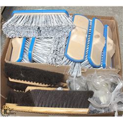 FLAT OF APPROX. TWELVE  11" BROOM HEADS W/ 5