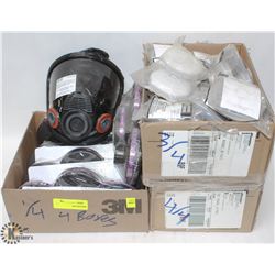 MSA ADVANTAGE 4000 RESPIRATOR, 1 BOX OF CARTRIDGES
