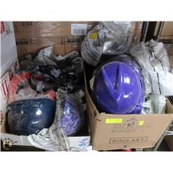 2 BOXES OF ASSORTED HARDHATS