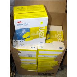 LOT OF 9 CASES OF 3M CLASSIC PLUS EARPLUGS