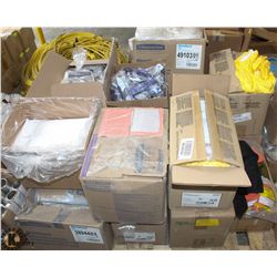 PALLET OF ASSORTED SIZE DISPOSABLE COVERALLS &