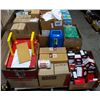 Image 1 : PALLET OF AUTOMOTIVE FILTERS, MECHANIC STOOL,