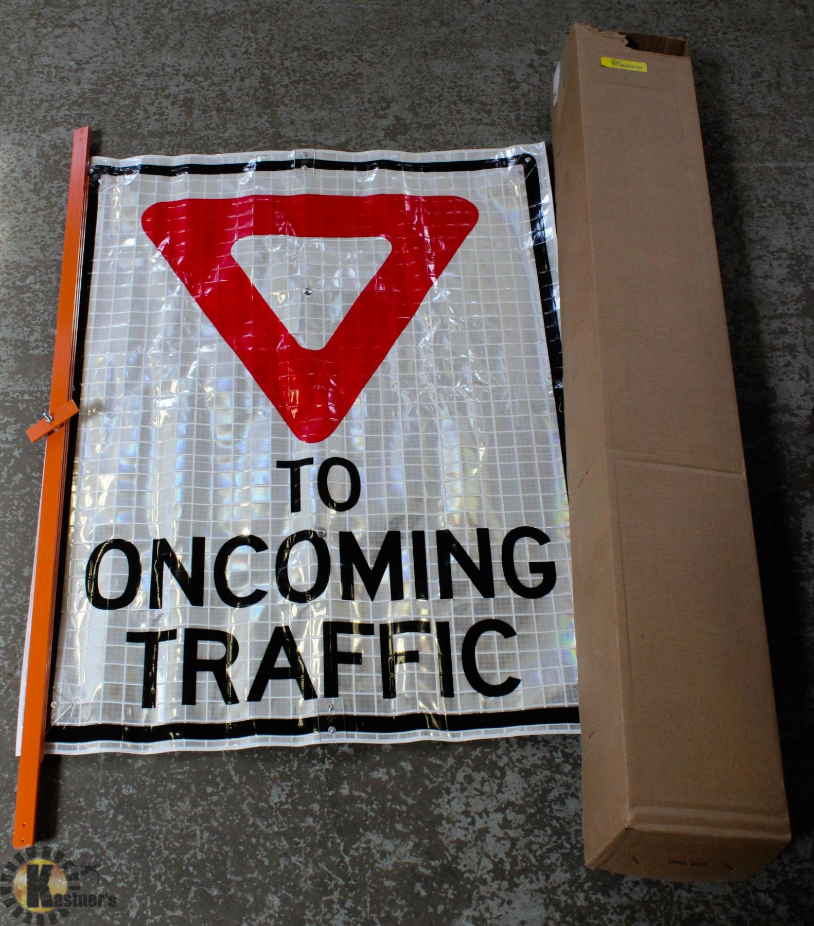 2 YIELD TO ONCOMING TRAFFIC ROLL UP REFLECTIVE