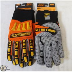 2 PAIRS OF XXL IRONCLAD HIGH PERFORMANCE GLOVES