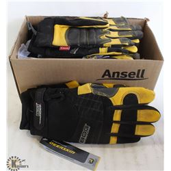 8 PAIRS OF BDG DEERSKIN PERFORMANCE WORK GLOVES