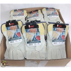 21 PAIRS OF INSULATED SPLIT LEATHER TYPE WORK