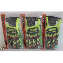 3 PAIRS OF MECHANIX WEAR ORHD OIL AND GAS GLOVES