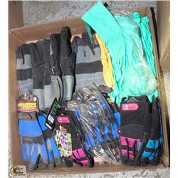 FLAT OF ASSORTED WORK GLOVES