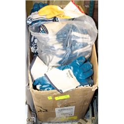 LARGE BOX OF NITRILE & RUBBER DIPPED GLOVES