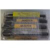 Image 1 : 4 NEW MASTER PRENTICE BLACK OXIDE DRILL BITS