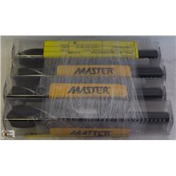 4 NEW MASTER PRENTICE BLACK OXIDE DRILL BITS
