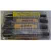 Image 1 : 4 NEW MASTER PRENTICE BLACK OXIDE DRILL BITS
