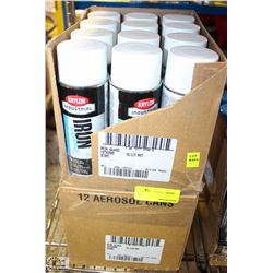 2 CASES (24 CANS) OF KRYLON IND. LATEX ENAMEL