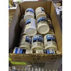 BOX OF ABS YELLOW SOLVENT CEMENT W/ DAUBER