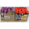 Image 1 : 2 CASES OF RED & PURPLE COMMERCIAL MARKING PAINT