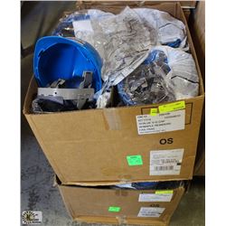 2 NEW BOXES OF BLUE HARD HATS