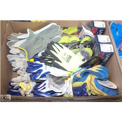 FLAT OF ASSORTED GLOVES AND SAFETY-WEAR: UVEX