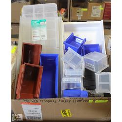 LOT OF ASSORTED AKRO-MILS ORGANIZING BINS