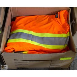 BOX OF 10 LARGE FORCEFIELD HI-VIZ WORKSHIRTS