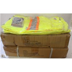 2 CASES OF NEW REFLECTIVE HI-VIZ RAIN BIBS