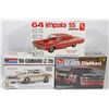Image 1 : LOT OF 3 VINTAGE MODEL KITS - 69 CAMARO & 64