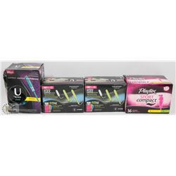 BAG OF PLAYTEX & KOTEX TAMPONS.