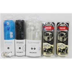 BAG OF ASSORTED HEADPHONES