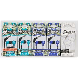 BAG OF ASSORTED HEADPHONES