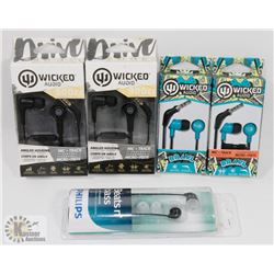 BAG OF ASSORTED HEADPHONES