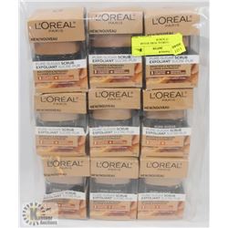 BAG OF 9 LOREAL PURE SUGAR EXFOLIANT SCRUB