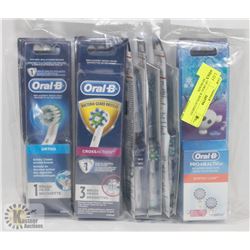 BAG OF ORAL-B REPLACEMENT BRUSH HEADS
